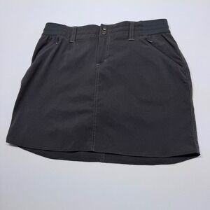 🔴 Kuhl Womens Skirt Size 6 Gray Performance Stretch Zip Pockets Casual Travel